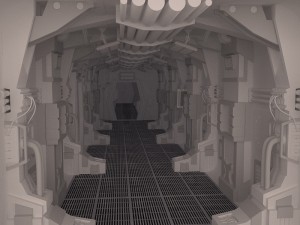 space ship hallway star wars Model 3D