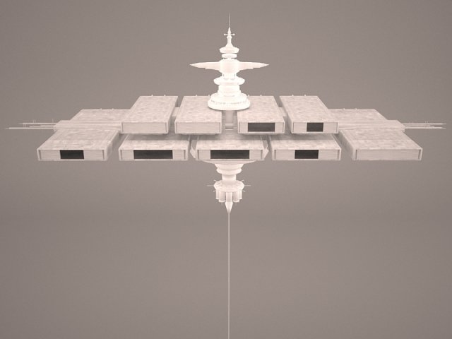 space station star wars 3D 모델 .c4d .max .obj .3ds .fbx .stl .blend 