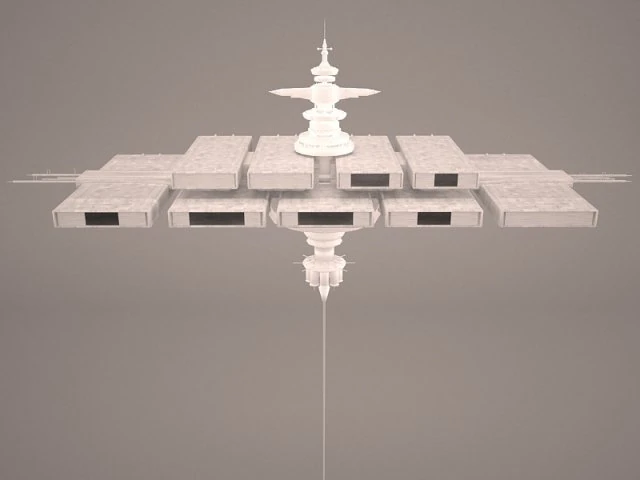 space station star wars 3D Model .c4d .max .obj .3ds .fbx .stl .blend 