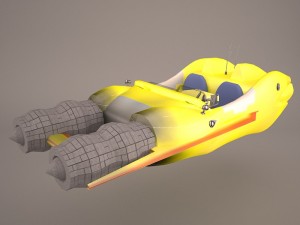taxi speeder star wars 3D मॉडल