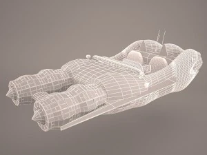 taxi speeder star wars 3D Model