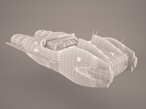 taxi speeder star wars 3D मॉडल