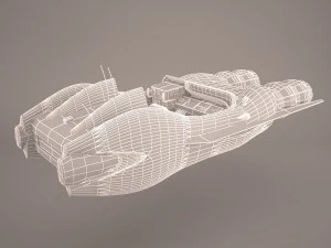 taxi speeder star wars 3D Model