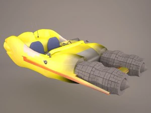 taxi speeder star wars 3D Model