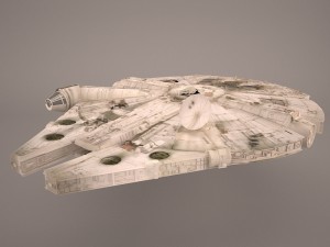 millennium falcon space ship star wars 3D Model