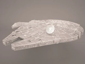 millennium falcon space ship star wars 3D Model