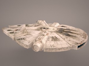 millennium falcon space ship star wars 3D Модель