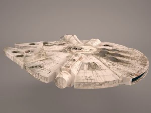 millennium falcon space ship star wars 3D Model