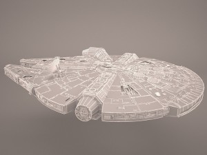 millennium falcon space ship star wars 3D Модель