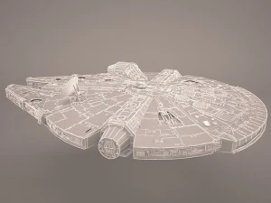 millennium falcon space ship star wars 3D Model