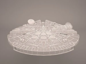 millennium falcon space ship star wars 3D Model