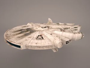 millennium falcon space ship star wars 3D Model