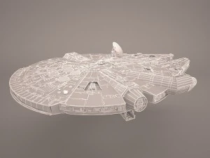 millennium falcon space ship star wars 3D Model