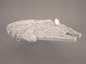 millennium falcon space ship star wars 3D Model