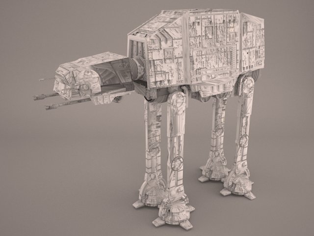 at-at star wars 3D Модель .c4d .max .obj .3ds .fbx .stl .blend 