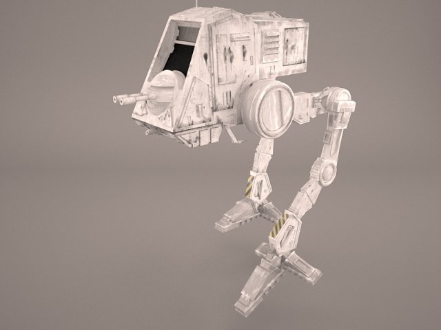 at-st walker star wars 3D Model .c4d .max .obj .3ds .fbx .stl .blend 