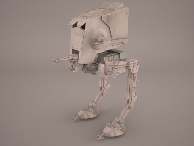 at-st walker star wars Modelo 3D .c4d .max .obj .3ds .fbx .stl .blend 