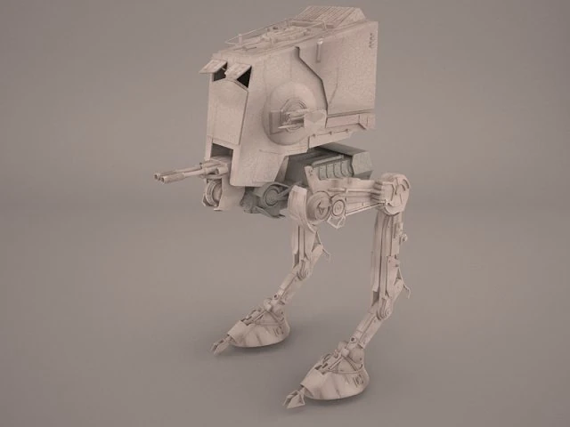 at-st walker star wars 3D Model .c4d .max .obj .3ds .fbx .stl .blend 