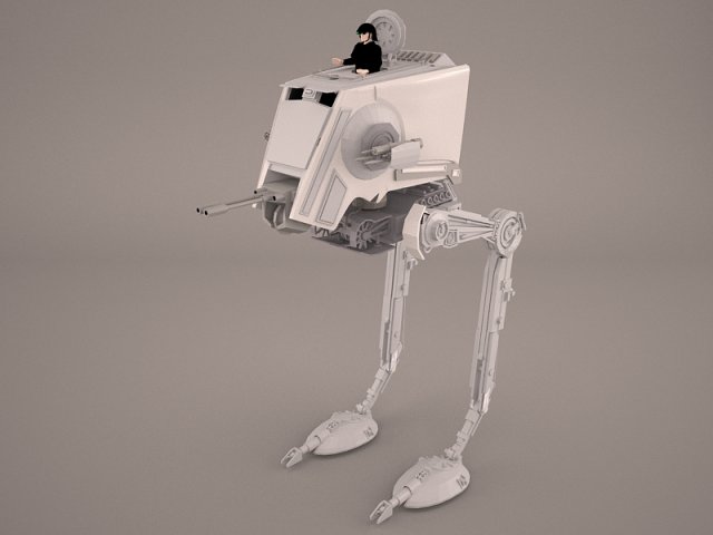 at-st walker star wars Modèle 3D .c4d .max .obj .3ds .fbx .stl .blend 