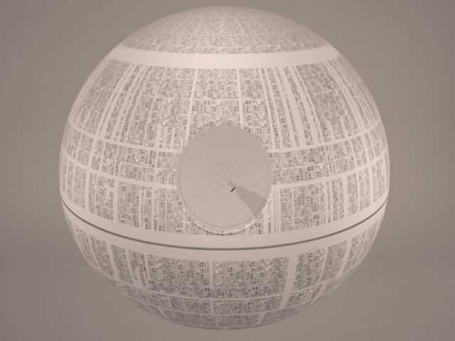 death star destroyed star wars 3D Модель .c4d .max .obj .3ds .fbx .stl .blend 