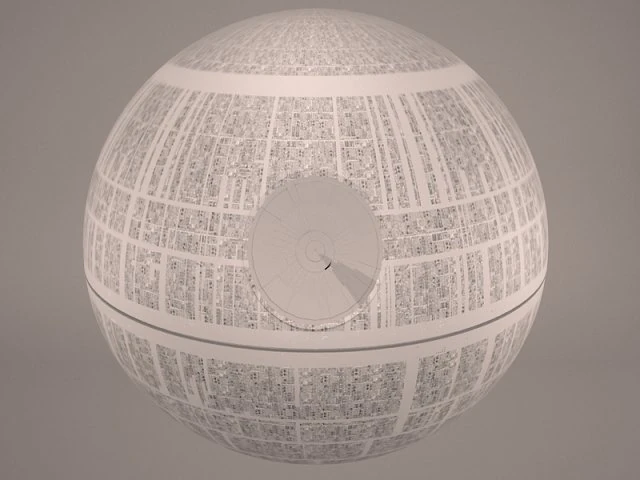 death star destroyed star wars 3D Model .c4d .max .obj .3ds .fbx .stl .blend 