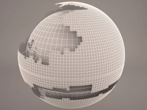 death star destroyed star wars 3D Model