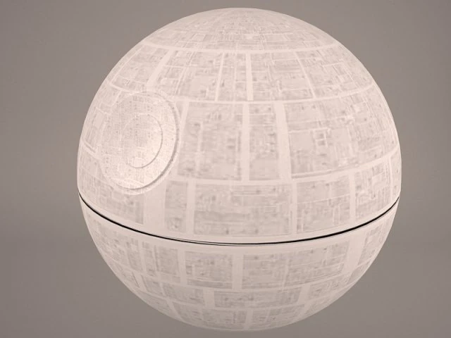 death star destroyed star wars 3D Model .c4d .max .obj .3ds .fbx .stl .blend 