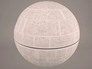 death star destroyed star wars 3D Model