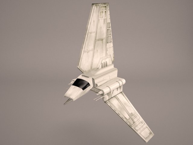 sent shuttle star wars Modelo 3D .c4d .max .obj .3ds .fbx .stl .blend 
