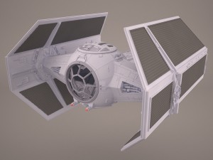 vader tie droid star wars 3D Model