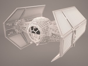 vader tie droid star wars 3D Model