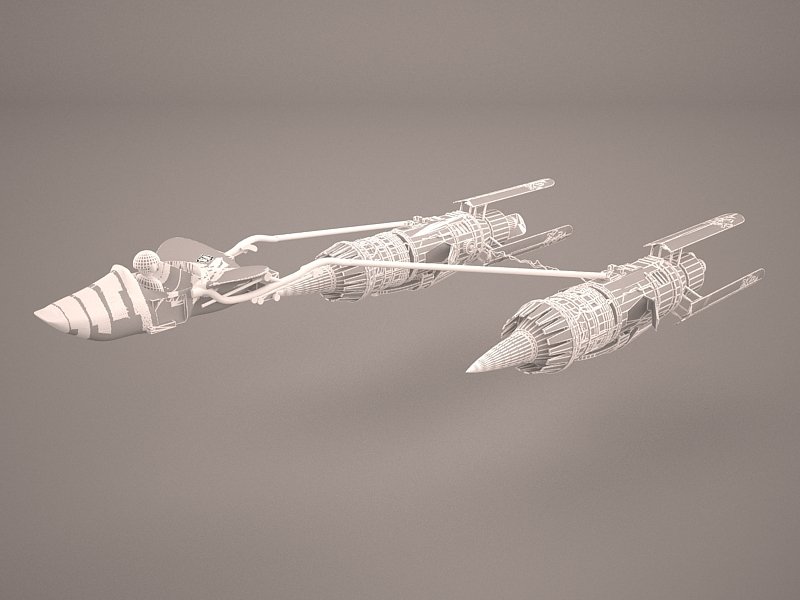 Race 3d model. Pod racer ankin.