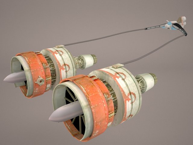 Pod racer star wars 3D Model .c4d .max .obj .3ds .fbx .stl .blend 