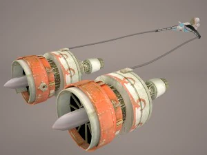 Guerre stellari di Pod Racer Modello 3D