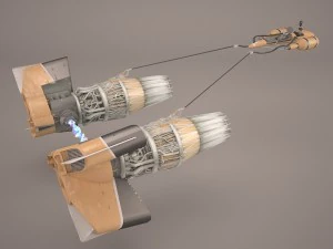 pod racer guerra nas estrelas Modelo 3D