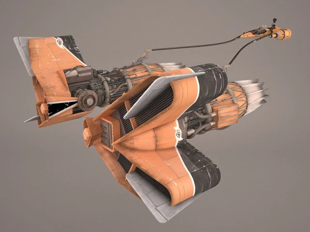 pod racer star wars 3D Model .c4d .max .obj .3ds .fbx .stl .blend 