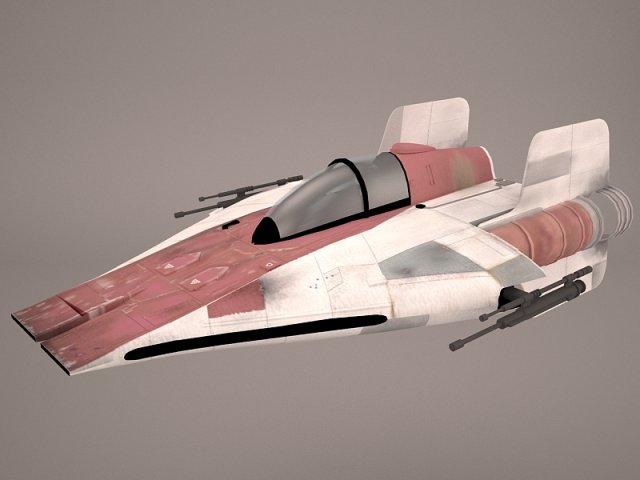 game ready rz-1 a-wing interceptor starfighter star wars 3D 모델 .c4d .max .obj .3ds .fbx .stl .blend 