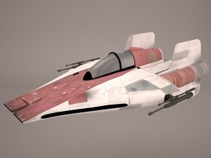 game ready rz-1 a-wing interceptor starfighter star wars 3D Model