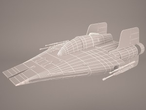 game ready rz-1 a-wing interceptor starfighter star wars 3D 모델