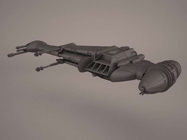 game ready b-wing starfighter star wars Modelo 3D .c4d .max .obj .3ds .fbx .stl .blend 