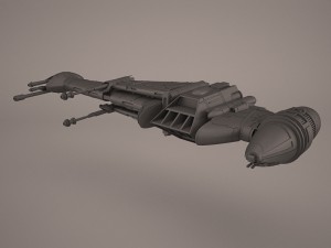 game ready b-wing starfighter star wars 3D Model