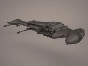 game-ready b-wing starfighter star wars 3D Model