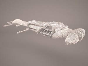 game ready b-wing starfighter star wars Modelo 3D