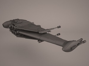 game ready b-wing starfighter star wars Modelo 3D