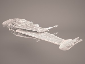 game ready b-wing starfighter star wars Modelo 3D