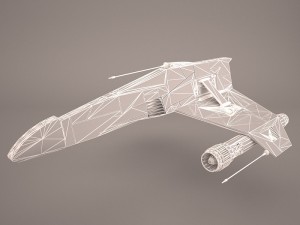 e-wing starfighter and r2d2 star wars 3D Model