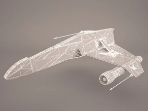 e-wing starfighter and r2d2 star wars 3D Model