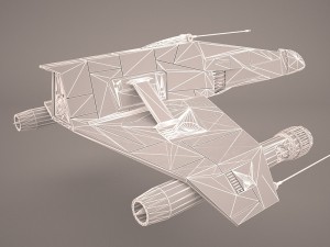 e-wing starfighter and r2d2 star wars 3D Model