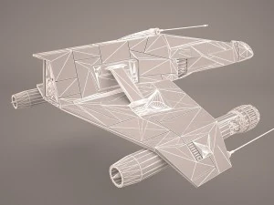 e-wing starfighter and r2d2 star wars 3D Model
