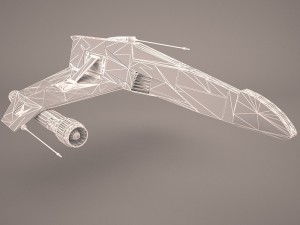 e-wing starfighter and r2d2 star wars 3D Model